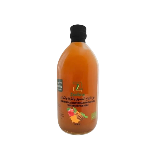 Apple Cider Vinegar with Cinnamon and Turmeric 500ml Organic by Zadna