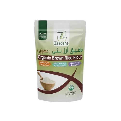 Organic brown rice flour 500 g from Zadna